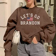 

Women Fleece Letter Pullover Sweatshirts Long Sleeve Sports Lady Oversized Hoodie For 2021 Autumn Fashion