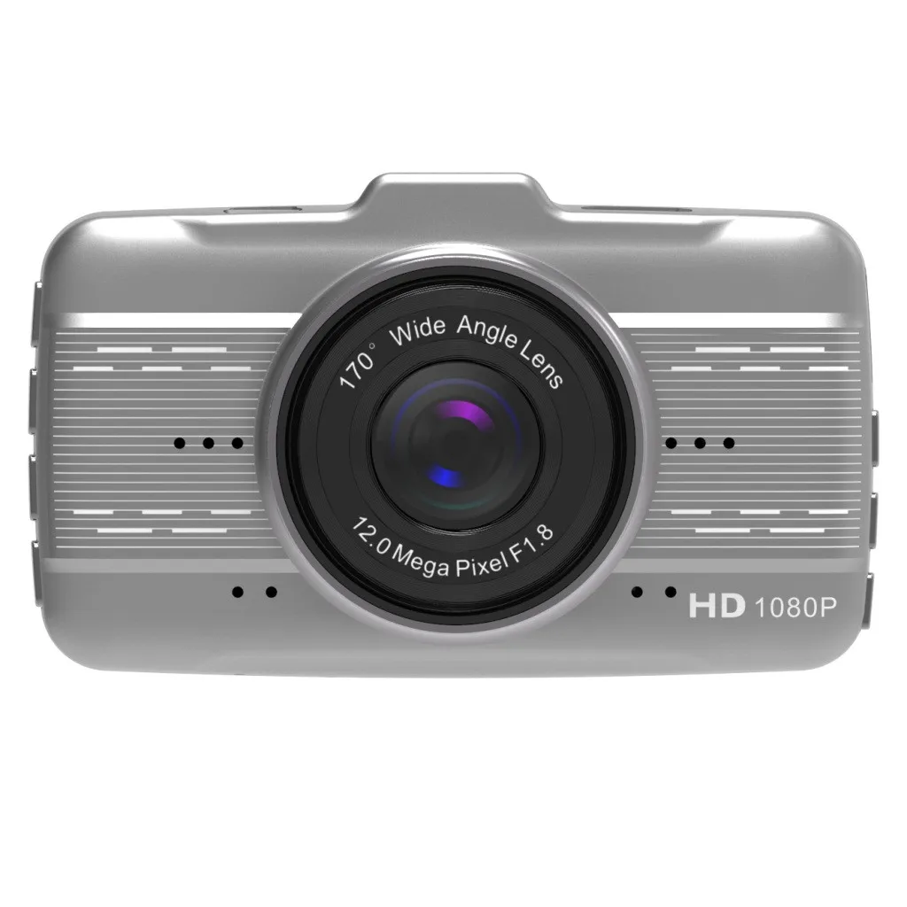 Dash Cam двойной объектив Full HD 1080P " ips автомобиль DVR камера Передняя+ Задняя камера ночного видения видео рекордер g-сенсор режим парковки WDR - Название цвета: Белый