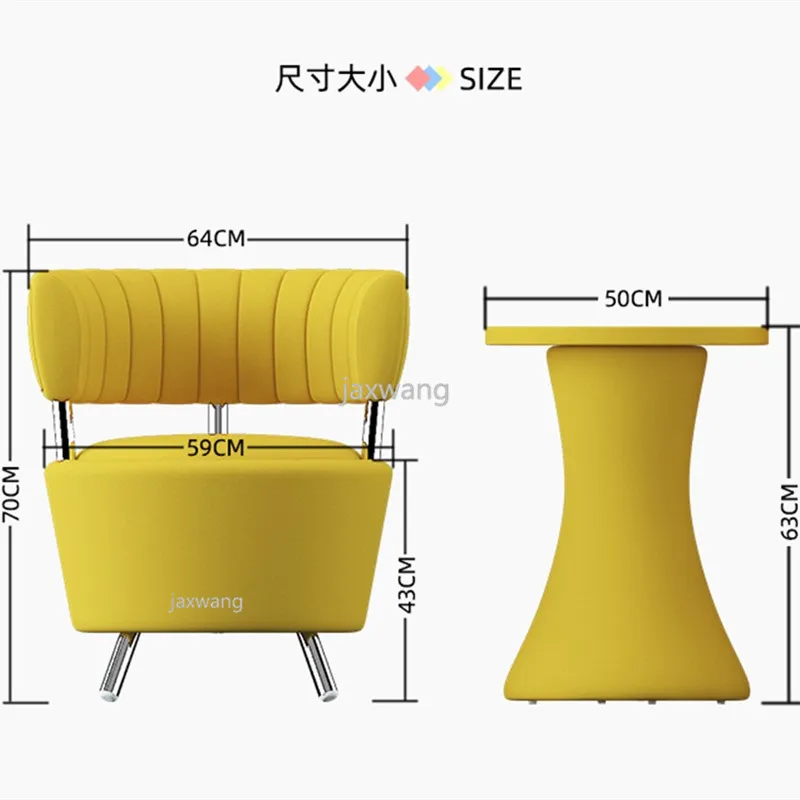 New Nordic Single Sofa Chair Lounge Chair Discuss Chairs Living Room Coffee Table Fashion Side Table Makeup Set