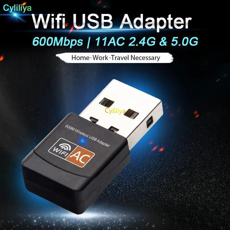 30 шт. 600 Мбит/с USB WiFi адаптер 2,4 ГГц 5 ГГц WiFi Антенна ПК Мини Беспроводная компьютерная сетевая карта приемник двухдиапазонный 802.11b/n/g/ac