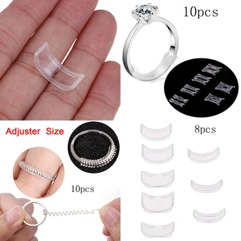 

8Pcs/set Loose Ring Size Reducer Spacer Ring Guard Invisible Ring Size Adjuster