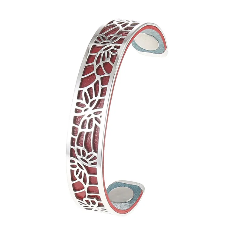 008 Cremo DIY Браслеты-манжеты для женщин Bijoux Yoiumit браслет из нержавеющей стали Manchette Femme Реверсивные кожаные ювелирные изделия - Окраска металла: 008