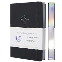 

A5 Zodiac Gemini Dot Grid Notebook Dotted Journal 180gsm Bamboo Thick Paper 160 Pages 5*5MM Dots - BOX Gift
