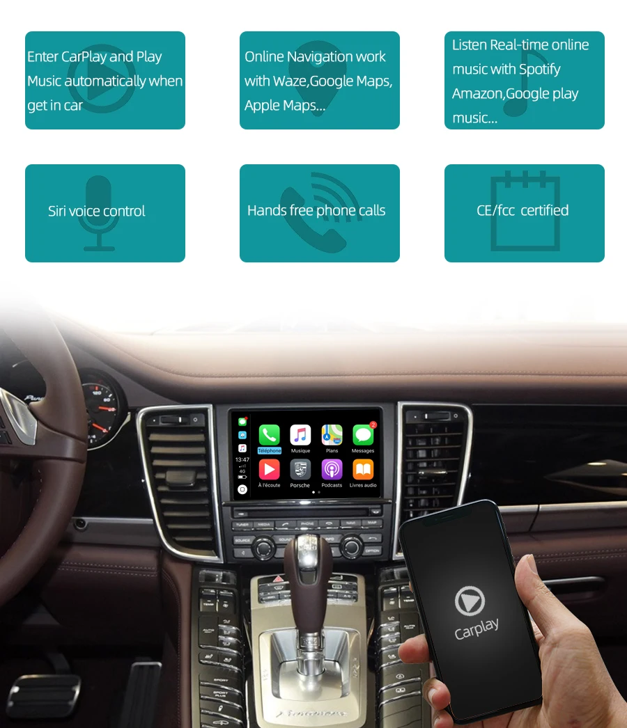 Sinairyu Wifi беспроводной Carplay для Porsche PCM4.0 Android Авто/зеркалирование Apple Car Play для 2007-2011 911 Panamera Macan