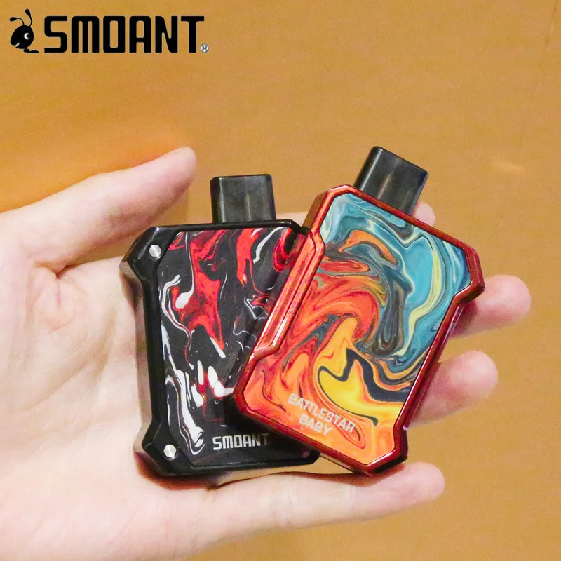 

E Cigarette vape pod Smoant Battlestar Baby kit 750mAh built-in battery&2ml cartridge pod fit Mesh coil/Ni80 1.2ohm vs drag nano