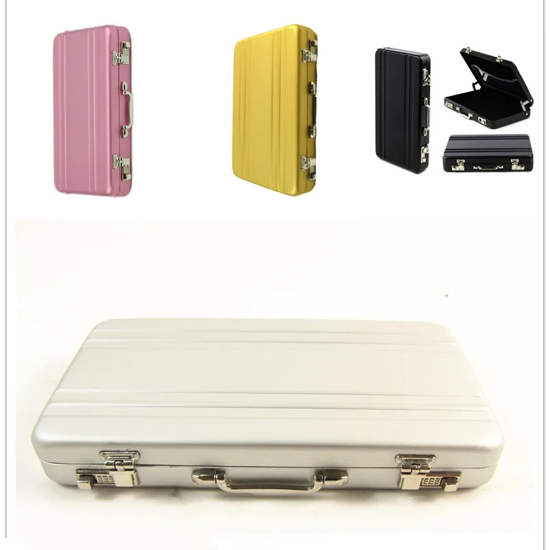 Mini Briefcase Suitcase Business Credit Card Holder Box Aluminium Metal Useful