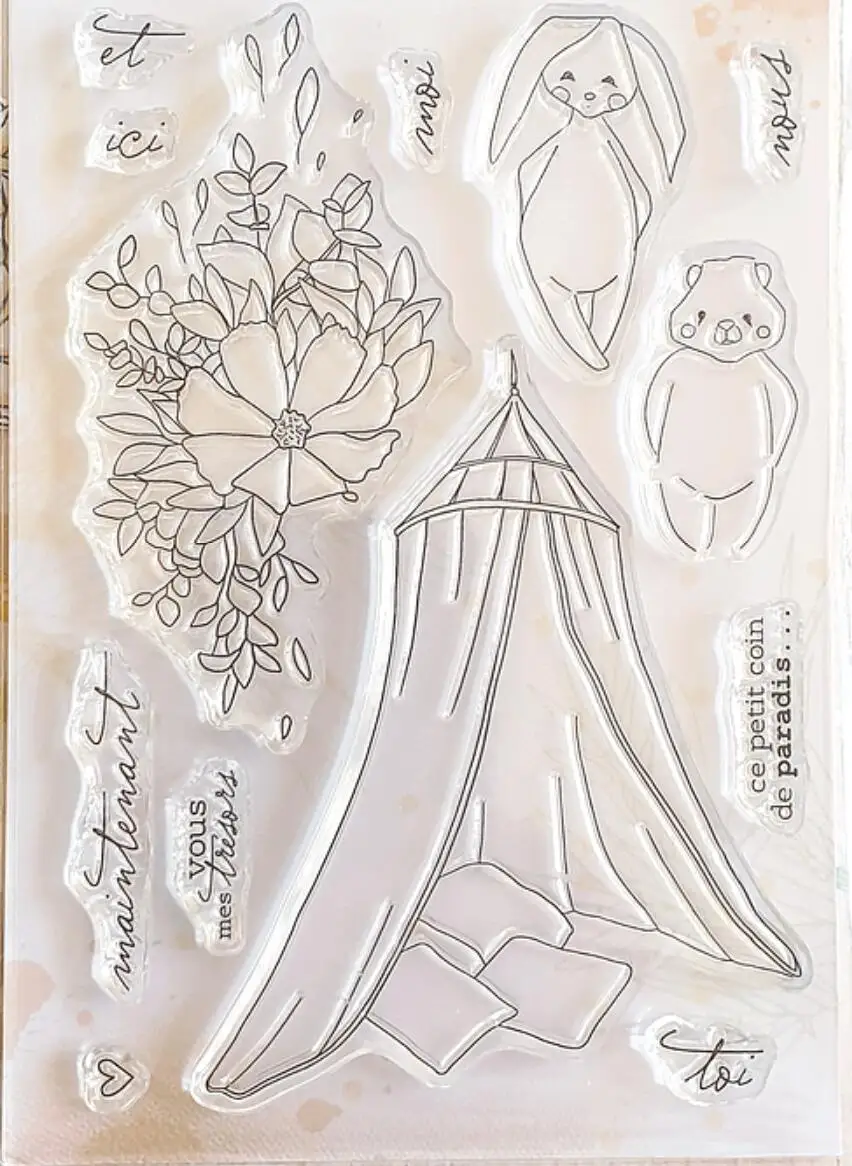 Girl French Clear Stamp /Seal For DIY Scrapbooking/photo Album Decorative Clear Stamp Sheets C1093