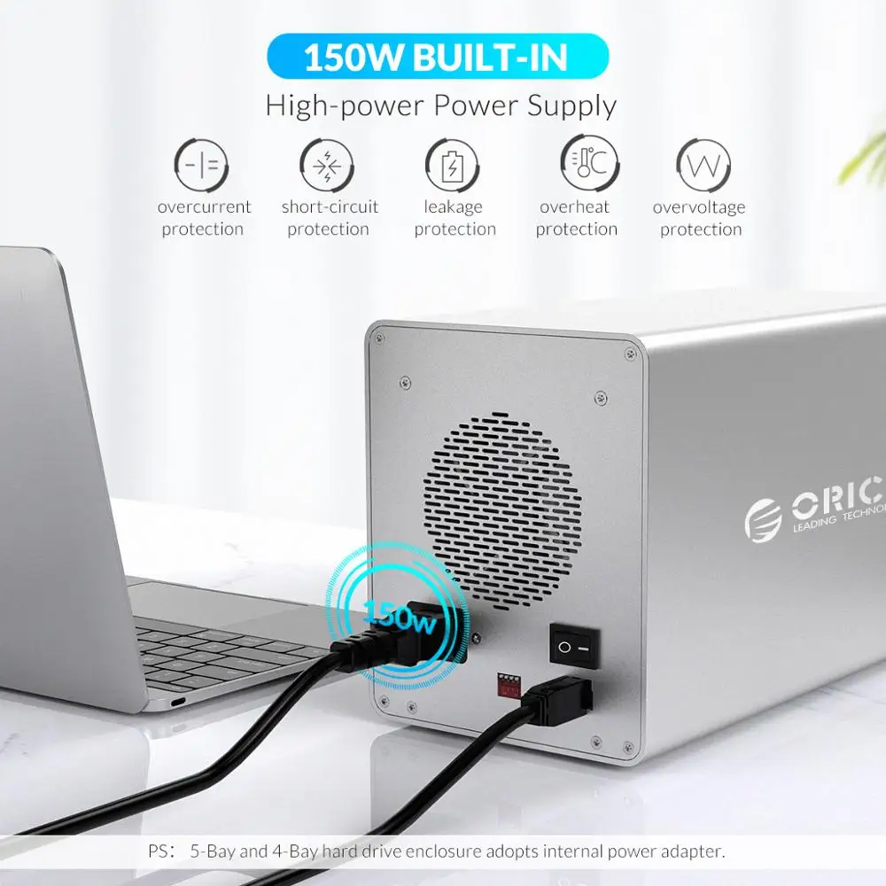 Чехол для жесткого диска ORICO алюминиевая док станция HDD 4 отсека 3 5 дюйма 64 ТБ с