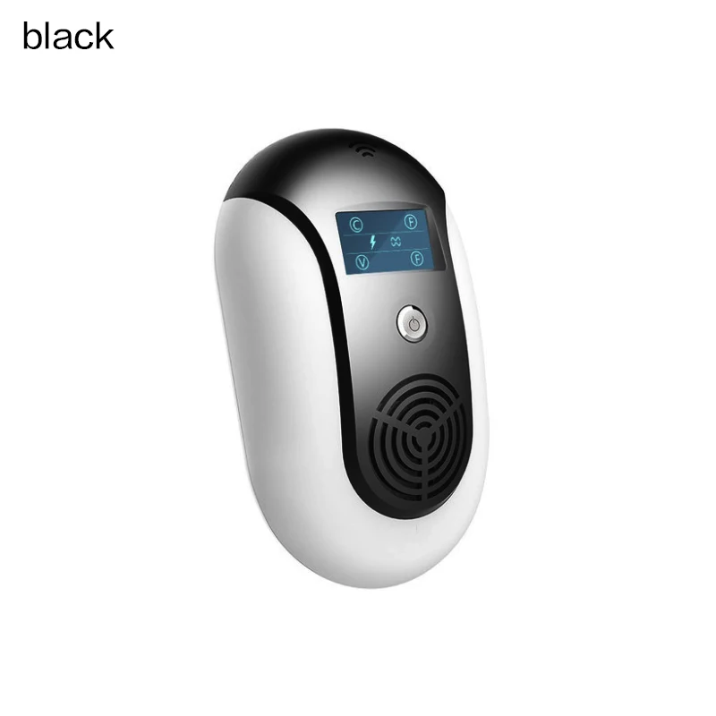 EU plug-black Ультразвуковое устройство для отпугивания тараканов, мышей, насекомых, крыс, пауков, москитов, для борьбы с вредителями, бытовой отпугиватель вредителей - Color: EU plug-black