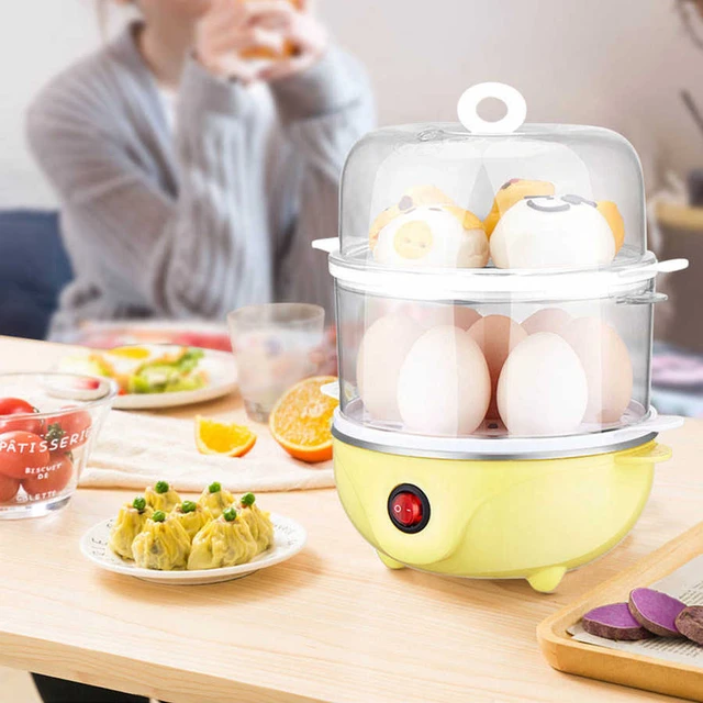 7 Egg Capacity w/ Auto-Off Hard-Boiled Egg Maker Electric Egg Cooker Boiler, Size: 19.5, White