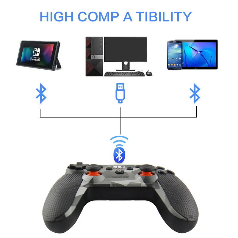 Беспроводной геймпад с Bluetooth для пульта дистанционного управления для ПК PS3 Android NS переключатель игровой коврик