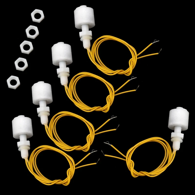5 Pcs Water Level Sensor Vertical Float Switches Flow Measuring Instruments Tools