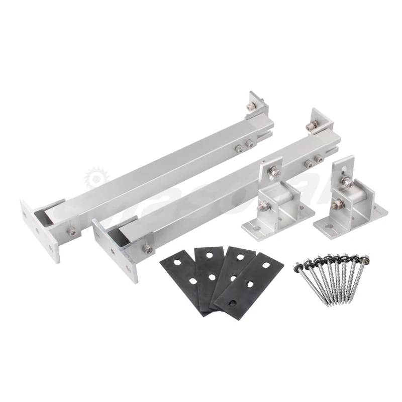 Sale Well Adjustable Metal Solar Panel Metal Mounting Aluminum Rail Solar Panel Wall Mounting Bracket For Outdoor afbeelding