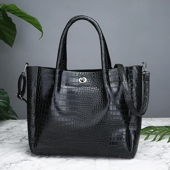 

Women Handbags Luxury Pu Leather Big Tote Bag Ladies Designer Shoulder Bags For Women 2020 New Alligator