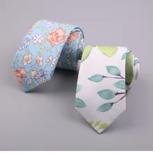 Модные Разноцветные галстуки в повседневном стиле для мужчин и женщин 7 см из хлопка с принтом