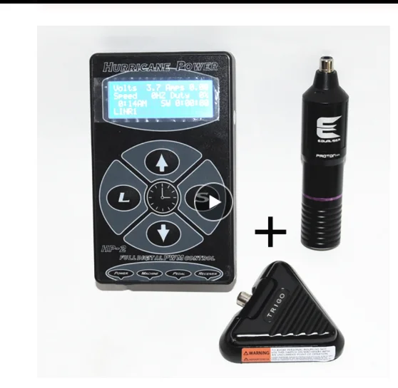 Purple tattoo kit Профессиональные татуировки пера комплект Вращающаяся ручка с мини aurora Мощность татуировки Триго педаль питания - Цвет: Purple tattoo kit