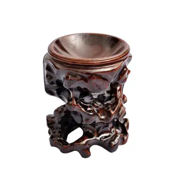 

OUNONA 1PC Crystal Ball Base Solid Wood Tray Vintage Display Stand Ornamental Stone Holder DIY Crystal Ball Supply