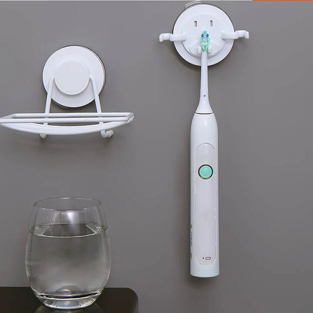 Настенный держатель на присоске аксессуары для ванной комнаты зубных щеток