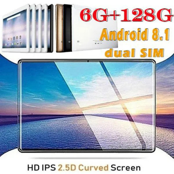 

2020 High Quality 10.1 Inch HD 2.5 Screen Dual Camera Tablet PC 4G/Bluetooth/WiFi 6GB RAM+128GB ROM tablets kids tablet FM GPS
