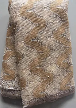 

French Net Lace Fabric 2020 Latest African Lace Fabric With Embroidery Mesh Tulle Lace Fabric High quality Nigerian Lace HLL2873