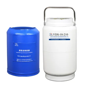

dewar flask yds-10-210 mouth liquid nitrogen container 10l nitrogen bull semen tank