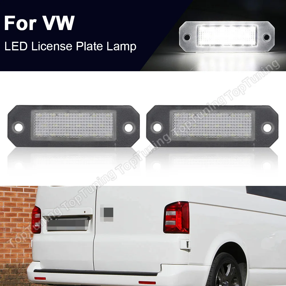 1 пара светодиодных ламп без ошибок для номерного знака VW Transporter T5 2003-2015 T6 дверь