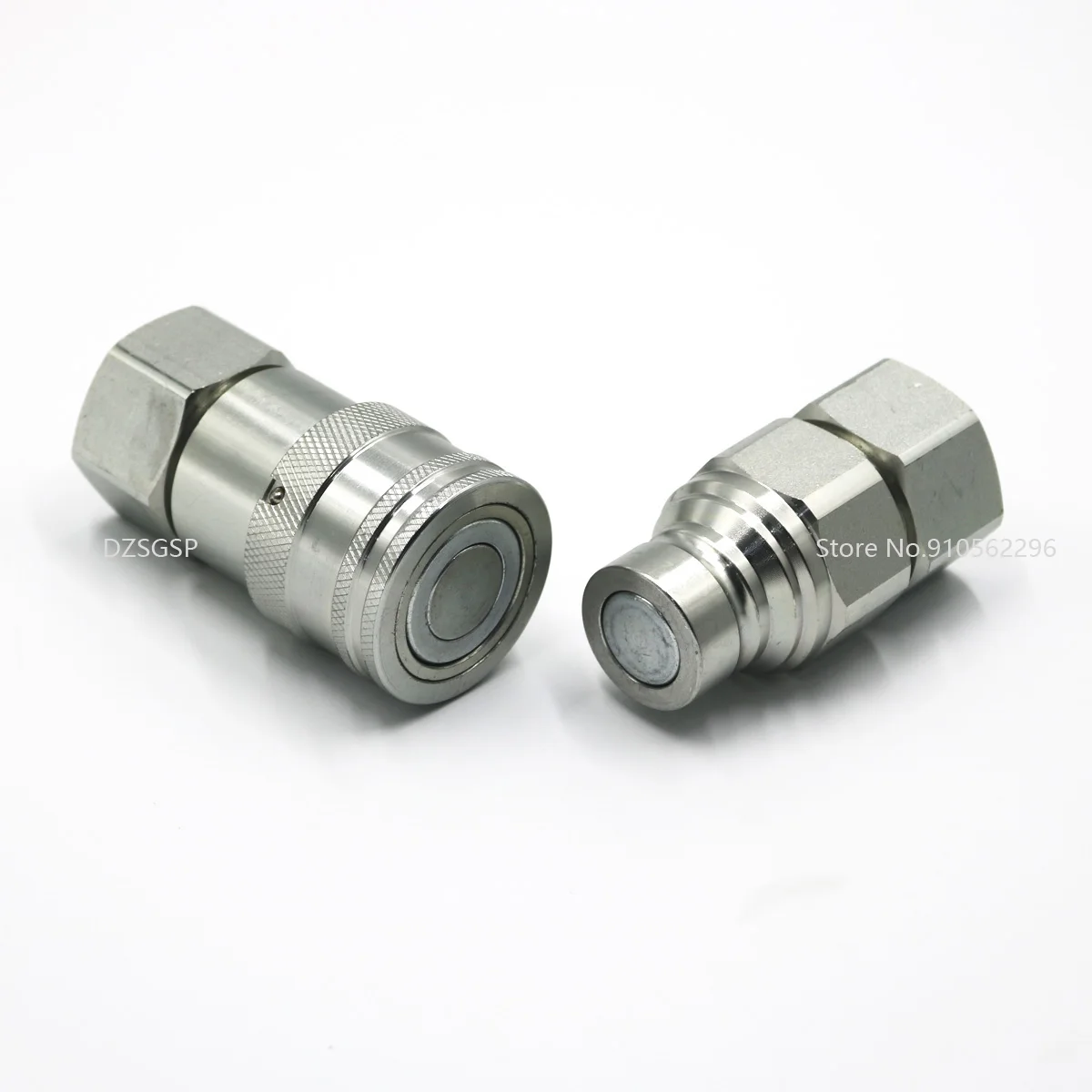 Raccord Rapide Hydraulique Face Plate Avec Valve - Filetage NPT G3/8, Acier Au Carbone/inox, Pour Machines