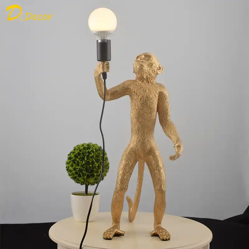 Nordic Led Monkey Floor Lamps Living Room Decoration Lamp Stand Bedroom Bedside Corner Reading Standing Lighting Indoor Lights Floor Lamps Aliexpress