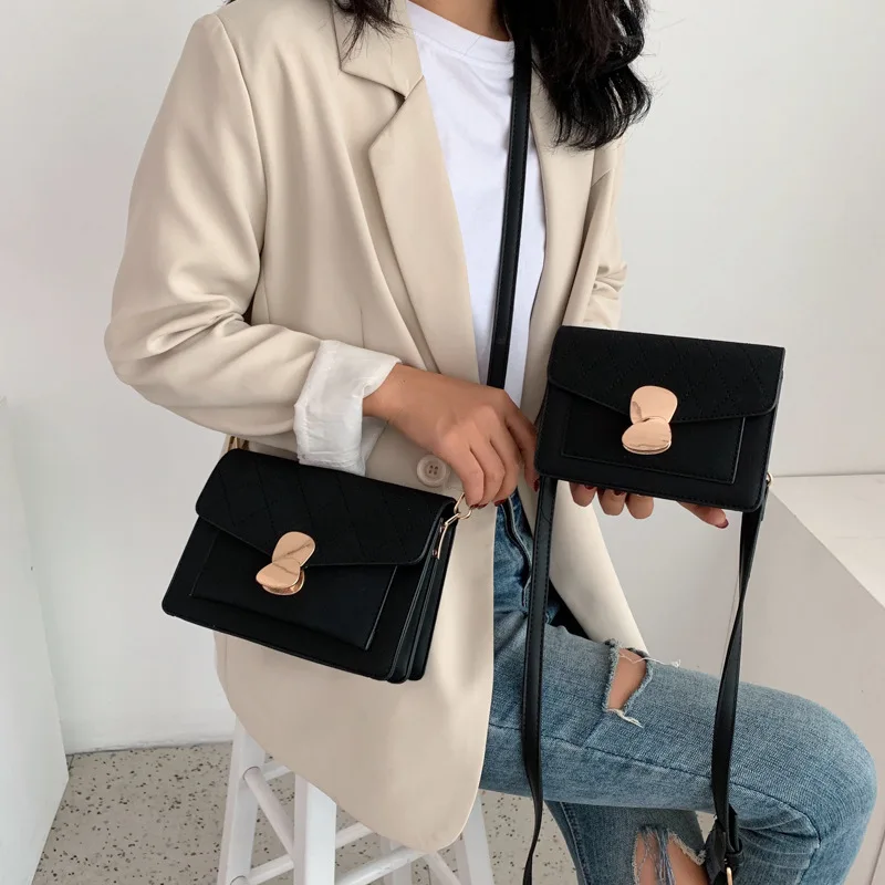 

Retro Dull Polish Small Bag Women's 2019 New Style Summer Contrast Color Korean-style Shoulder Bag Textured Western Style One-Sh
