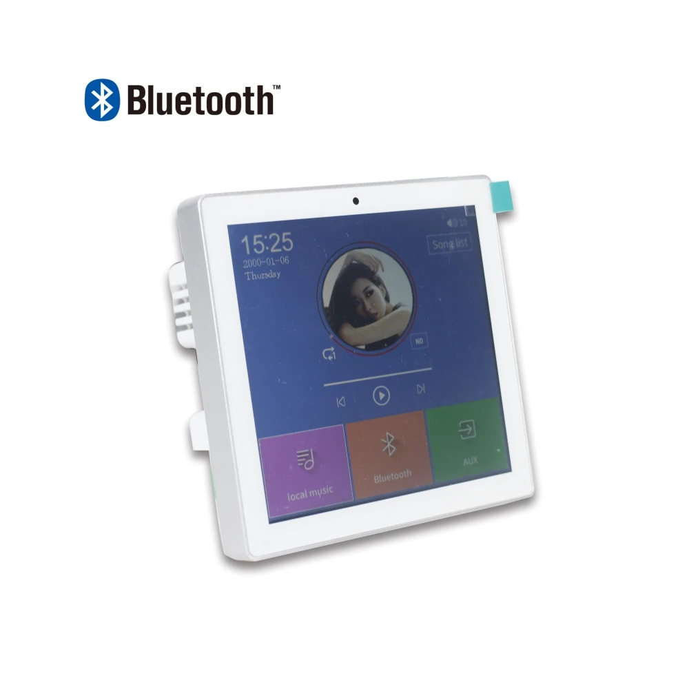 Bluetooth 2/4 канал 25 Вт сенсорный экран pa домашняя аудио фоновая музыкальная система в настенный усилитель, поддержка 2-8 динамиков