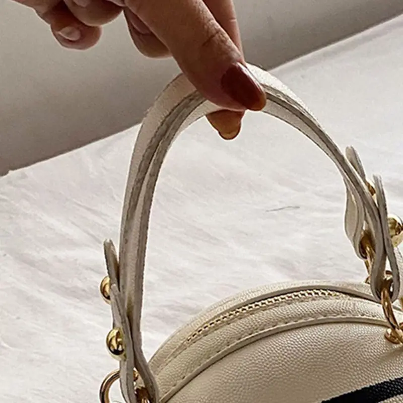 Women Girl Basketball Round PU Leather Handbag Chain Shoulder Messenger Crossbody Bag Satchel Tote Purse crossbody bag women shoulder bag women tote bag