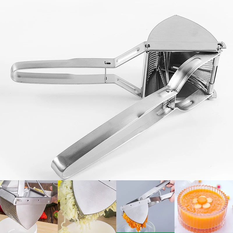 Holaroom Manual Potato Presser Stainless Steel Potato Masher Multifunction Mash Pumpkin Mashed Making Tool Kitchen potato masher