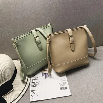 

Fashion Lady Shoulder Bag Retro Messenger Bag Casual Small Bucket Bag