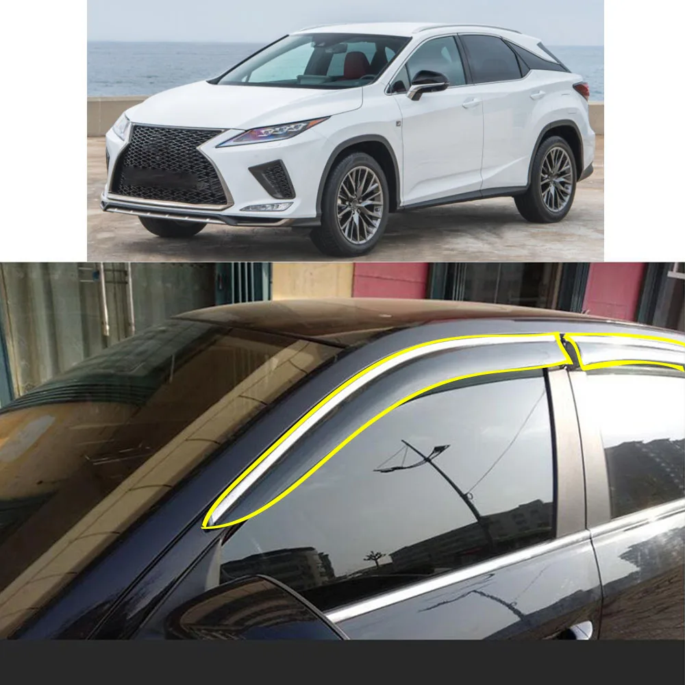 lexus-rx-al20-rx350-rx270-rx300-rx400h-rx450h-2016-2017-2018-2019-2020用のシェードウィンドウサンインガードデフレクターを防ぎます