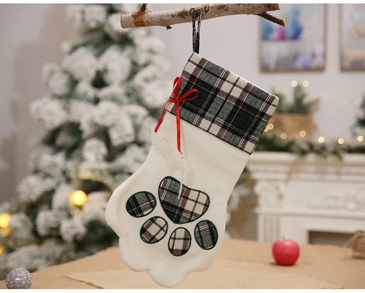 Nuannian рождественские украшения, рождественские носки с рыбьей косточкой, когтями, креативные детские подарочные сумки