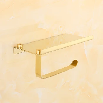 

Stainless Wall Mounted Bathroom Toilet Paper Holder Rack Tissue Roll Stand Bathroom Accessory Parts