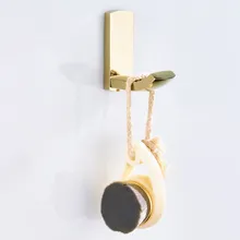 

1Pcs Gold Color Brass Wall Mounted Single Robe Hook Coat Hat Towel Hook Hanger Bathroom Accessory aba849