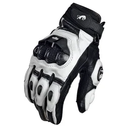 New 2021 Motorcycle Gloves black Racing Genuine Leather Motorbike white Road Racing Team Glove men summer winter