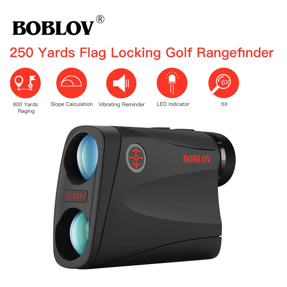 

BOBLOV 800m 6X Monocular Telescope Laser Rangefinder Laser Distance Meter Handheld Monocular Golf Hunting Range Finder