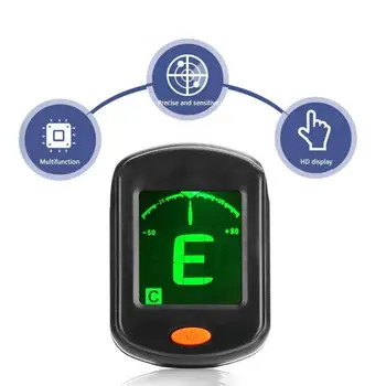 

360 Degree Rotation Digital Clip-on Electric Tuner For Guitar Chromatic Bass Violin Ukulele Foldable Tuner Guitar Accessories