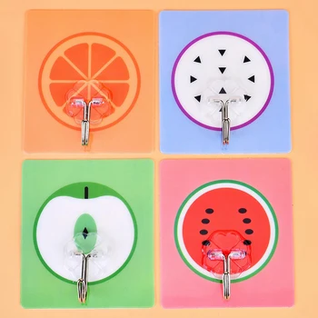 

Creative Fruit Shapes Paste 1 PCS Bedroom Seamless Wall Adhesive Door Hook High Quality Kitchen/Bathroom Wall Multi-Use Hook Up