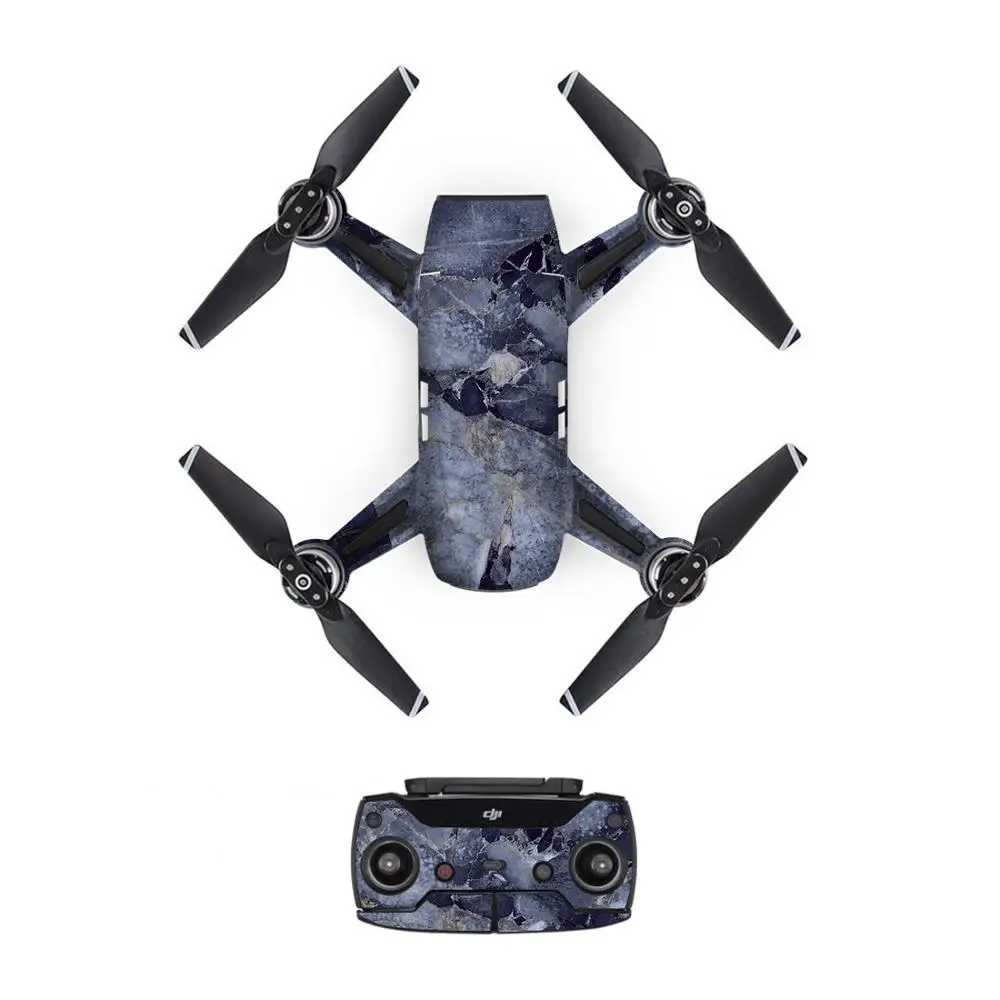 Retro Style Decal PVC Skin Sticker For DJI Spark Drone + Remote Controllers + 3 Batteries Protection Film Cover