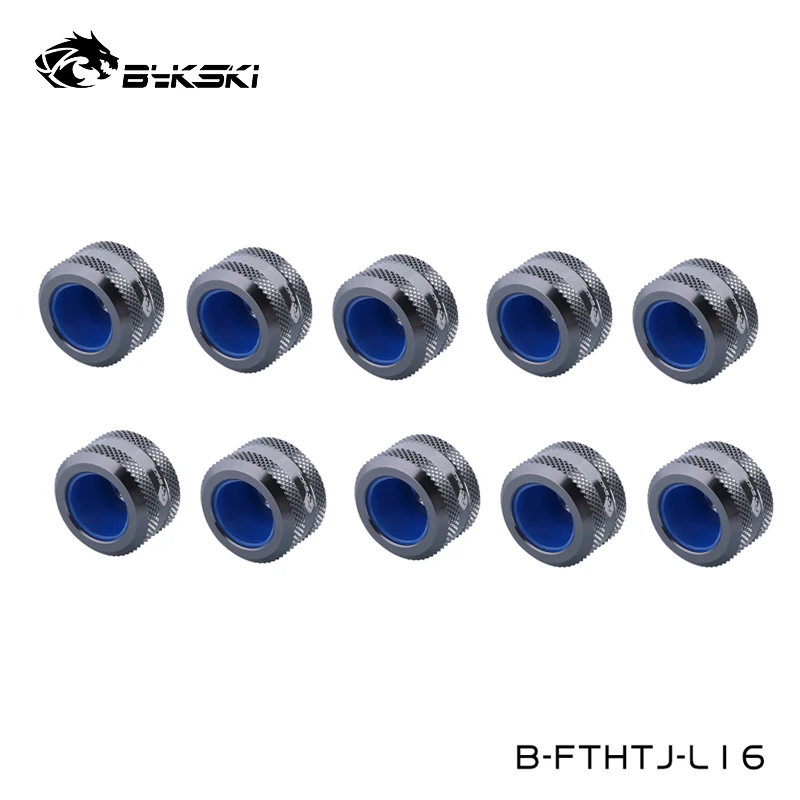 Bykski od Acessórios para Tubos Rígidos Tubo Petg Compressão Manual Adaptador Preto Vermelho Branco Ouro Azul g1 B-fthtj-l16 12x16 mm 10 Pcs - Imagem 2