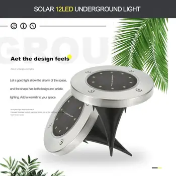 

Outdoor Garden Park Road Path Waterproof Solar Power LED Street Light Lamp Solar LED Circular Buried Lamp Floor Lawn Light Decor