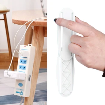

Seamless Punch-free Plug Sticker Holder Wall Fixer Power Strip Holders Self-Adhesive Desktop Socket Fixer Cable Organizer