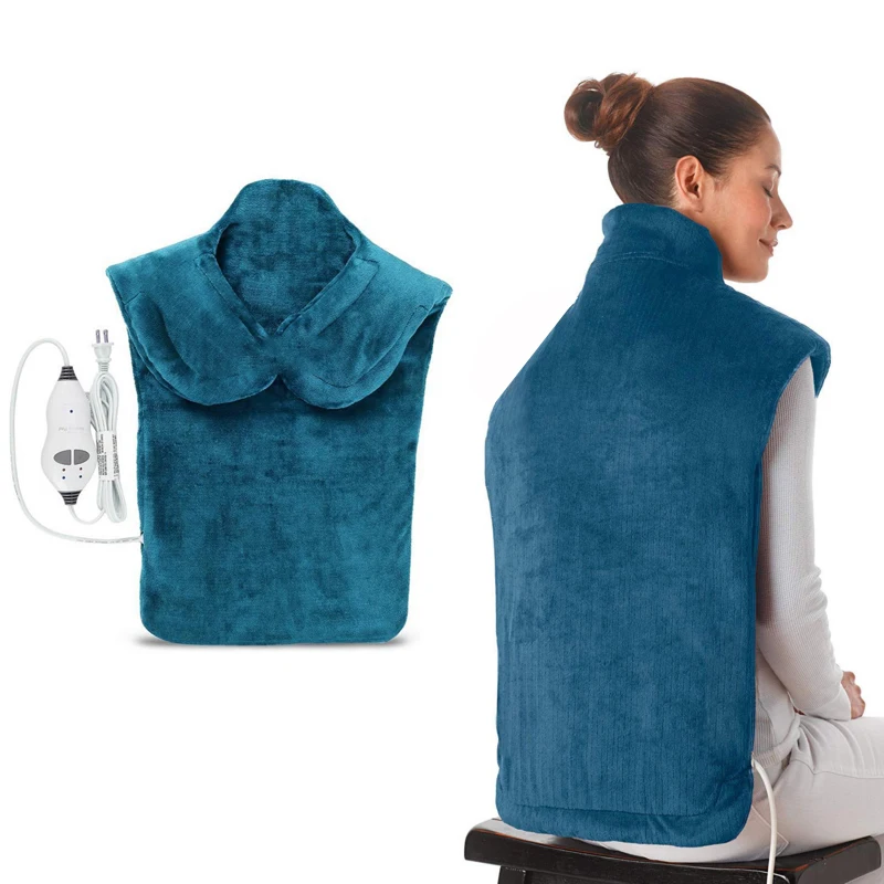 

Flannel Health Relief Wrap Neck Shoulder Back Muscles Pain Relief Pad Extra-Long Massaging Heat Wrap Household Massager