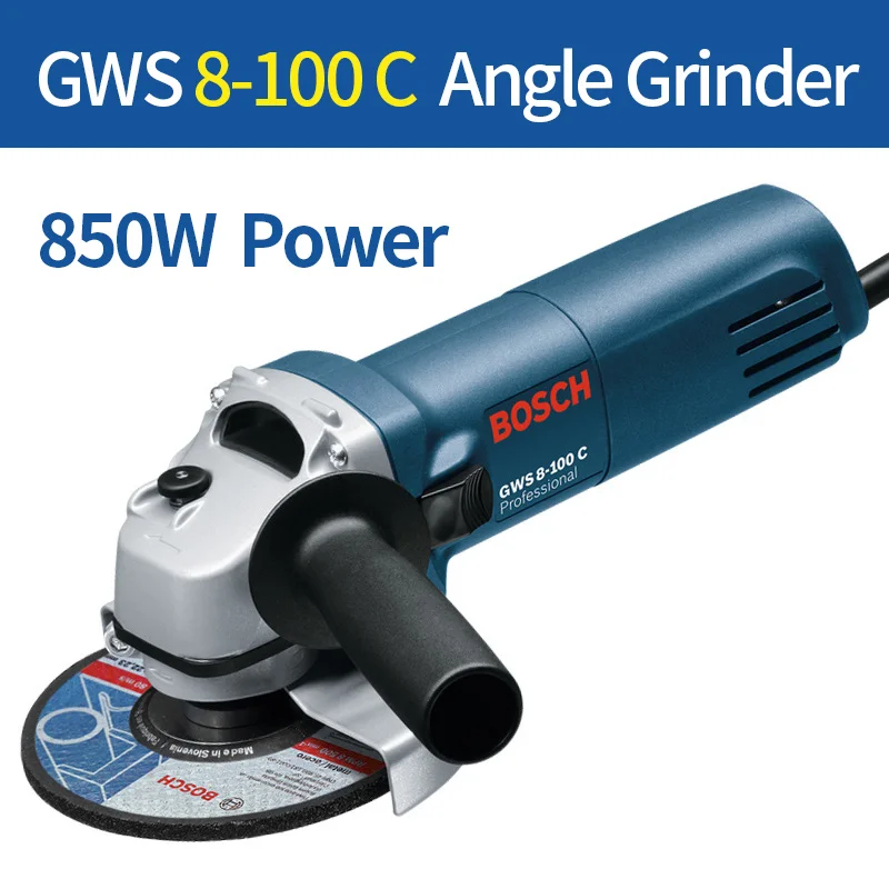 Bosch GWS Series Angle Grinder Metal Cutting Polishing Machine Upgrade New Metal Polishing Machine - Цвет: GWS 8-100C