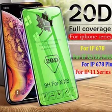 Sinzean 100 шт для IPHONE 11 Pro MAX/678 Plus 20D полное покрытие из закаленного стекла для IPHONE XS MAX/XR большой радиус защиты экрана