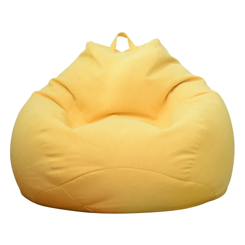2020 New Large Small Lazy Sofas Cover Chairs without Filler Linen Cloth Lounger Seat Bean Bag Pouf Puff Couch Tatami Living Room