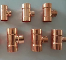Best Price 5Pieces/Lot Inner D:16/8mm International Standard Copper Welding Tee Pipe Head Refrigeration Accessories